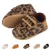 Baby Shoes First Walking Shoes Baby Boy Shoes Baby Girl Shoes Baby Boys Sneakers PU Leather Flats First Walking Shoes Non-Slip Rubber Soles 0-18 Months 12-18 Months Leopard Print