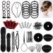 XZEIT 25 Kinds Hair Accessories kit Hair Styling Tool Hairstyle Set Mix Accessories Set Jewelry for Magic Simple Fast Spiral Hair Braiding Tool for Hairstylist Girls and Women