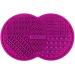 Lilyleaf Makeup Brush Silicone Cleaning Mat with Suction Cups (6.5 x 4.1 inches) - Makeup Brush Cleaner Pad with 5 Textures - Large Makeup Brush Silicone Mat - Portable Makeup Brush Scrubber Mat 1 Count (Pack of 1)