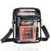 MoKo Clear Bag Stadium Approved, Crossbody Bag Purse Adjustable Strap Shoulder Bags for Concerts Festival Sports Events Black