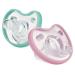 Dr. Talbot's Soft-Flex Orthodontic Pacifiers 0-6 Months Pink/Aqua 2 Pack Girl