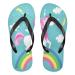Mnsruu rainbow cloud unicorn horse flop flop flip flip flip flip flips sandals home slippers hotel spa bedroom travel m for men women Large multi -colored