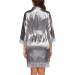 BESDEL Women's Satin Silk Bathrobe XXL Dark Gray - Short Kimono Robe for Bridesmaids - Buy Online on GoSupps.com