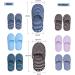 Keenso Reisen Foldable Slippers - Soft Cotton Slide-Resistant Indoor & Travel Slippers for Men | Portable & Reusable Light Blue Stripes - Buy Online on GoSupps.com