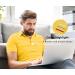 VALANCH Men's Sport Polo Shirt - Moisture-Wicking Collared Tennis Tee - Large (Yellow) - Buy Online on GoSupps.com