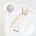 Ammei Crystal Bridal Hair Pins Clips Wedding Hair Accessories Hair Set Jewelry With Rhinestone For Brides and Bridesmaids Set Of 12 (AB Rose Gold) - Buy Online on GoSupps.com
