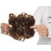 Drawstring Ponytail Clip in Comb Hair Extensions Chignon - Light Brown | Easy Up Do for Messy Curly Wavy Hair - Buy Online on GoSupps.com