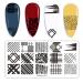LiBiuty 6Pcs Nail Stamping Plates Sets with Dual Head Stamper & Scraper - DIY Nail Template Stamping Set 037 - Buy Online on GoSupps.com