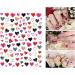 Valentines Day Nail Art Stickers Decals 8 Sheets JMEOWIO Self Adhesive Red Heart Love Kiss Lip Rose Flower Pattern DIY Design Nail Decoration for Women Girls - Buy Online on GoSupps.com