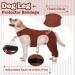Hjyokuso Recovery Suit for Dogs - XXL Brown | Surgery Suit & Licking Protection for Hind Legs & Elbows - Buy Online on GoSupps.com