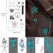 Glow in the Dark Blue Temporary Tattoos - 180+ Styles, 36 Sheets - Fake Body Tattoo Stickers for Adults, Luminous Party Favors - Men, Women, Nightclub, Pub - Buy Online on GoSupps.com