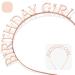 CORRURE Birthday Girl Headband Tiara  Rose Gold Birthday Crown Headpiece  Party Hair Accessories for Girls and Women  Sweet 16  18th 21st 25th 30th 40th 50th  Any Other Bday Party Decorations Supplies