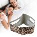 Anti Snoring Chin Strap Ambreview Anti Snoring Devices Effective Stop Snoring for Women Adjustable and Breathable Chin Strap for Better Sleep (Leopard Print Head Strap)