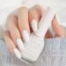Milky White Nail Polish Nail Varnish French Manicure Natural Transparent Quick Dry Long Lasting Nail Polish No Need Baking Water Based Formula Nail Varnish DIY Nail Art Manicure at Home(10ml)