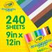 Crayola Construction Paper (240ct) - Kids' Arts & Crafts 12 Assorted Colors - Classroom Supplies & Gifts - Buy Online on GoSupps.com