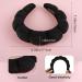 WLLHYF Spa Headband Wristband Set for Washing Face Sponge Makeup Skincare Hairband Soft Towel Cloth Headwear Puffy Non Slip Padded Hair Band Hair Accessory for Women Girls Shower Sports(Black) - Buy Online on GoSupps.com