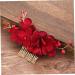 Housoutil 1pc Women Hair Accessories Accesorios Para Wedding Decoration Girl Hair Clips Hair Clips for Men Hair Accessories for Girls Rhinestone Headpiece Comb Red Korean Bride - Buy Online on GoSupps.com