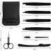 7-Part Stainless Steel Tweezers Set | Precision Eyebrow & Beard Hair Removal - Ideal for Men & Women (Black) - Buy Online on GoSupps.com