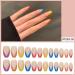 24pcs French Almond Press on False Nails with Glue - Multicolor French Style for Women and Girls Nail Art - Buy Online on GoSupps.com