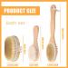 8 Pack Natural Boar Bristle Dry Brushing Body Set for Cellulite Massage and Lymphatic Drainage - Buy Online on GoSupps.com