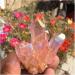Natural Crystal Rough Beautiful Rose Flame Aura Quartz Crystal Cluster Specimen 60-70G - Buy Online on GoSupps.com