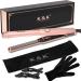 Mini Hair Straightener with LED Display Adjustable Temperature 1/2 Inch Small Flat Iron 4D 360°Swivel Short Hair Tourmaline Titanium Dual Voltage Auto Shut Off 0.5 Inch Rose