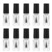 minkissy minkissy Set of 20 Refillable 3ml Square Glass Nail Polish Bottles with Brush Caps for Travel Cosmetics