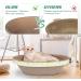 Large Oval Cat Scratcher Lounge | Cardboard Scratch Pad for Furniture Protection & Training | Cat Toy | 17.32 x 13.58 x 4.52 - Buy Online on GoSupps.com