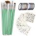 Nail Brushes for | Polish Pens Set - with Nail Liner Brush and Nail Pens for Home Use and Professional Nail Salon with Stickers - Buy Online on GoSupps.com