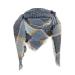 Women's scarf triangular scarf loop scarf winding scarf high -quality scarves for cold weather neck warmers bib triangular cloth unit size blue