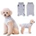Lyneun soft dog body after op dog body after castration male bitches breathable dogs one-part recovery suit for hair loss allergies anti-licks wound protection cone alternative (gray s) s