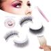 2/3Pairs Chosely Self Adhesive Lashes Chosely Self Adhesive Eyelashes Kaylash Reusable Adhesive Eyelashes Easy Put On Fluffy Natural (Thick+Natural)