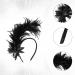 MWOOT Feather Headband 1920s Feathered Fascinator Black Feather Headpiece Artificial Flower Feather Headwear Hair Accessories for Cocktail Wedding Tea Party Decoration - Buy Online on GoSupps.com