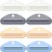 8 Pieces Toothpaste Tube Squeezer Dispenser Toothpaste Clips for Bathroom (Yellow, Gray, Blue, White)