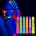 AOOWU Glow UV Neon Face Paint Crayons Kit - 6 Safe Non-Toxic Colors for Adults and Kids | Halloween Makeup, Party, Cosplay - Fluorescent Brightest Glow - Buy Online on GoSupps.com