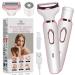 Electric Razor for Women, Hair Trimmer for Face Beard Mustache Arm Leg Armpit Bikini, Painless 2 in 1 Shaver with 3 Stainless Steel Blades and Floating Head, Rechargeable Cordless Hair Clipper White