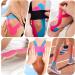 3 Rolls Kinesiology Tape - Waterproof Sports Tape for Muscles Knees Shoulders & Elbows (Blue/Pink/Black 5m x 5cm) - Buy Online on GoSupps.com