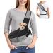 Gloppie Pet Carrier for Puppy Small Dog Cat Hand Free Sling Adjustable Padded Strap Tote Bag Breatheable Pets Shoulder Bags with More Pockests & Safety Belt Grey S Grey