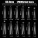 600 Pieces XXL Extra Long Clear Coffin Fake Nails for Salon Manicure and DIY Nail Art - Buy Online on GoSupps.com
