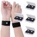 Acupressure tape 4 pair of acupressure bracelet against nausea acupressure band pregnancy anti-empty band for the wrist & seasickness auto disease elastic ligaments black black+black+black