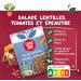 C R AL BIO Salade V g tarienne Bio Lentilles peautre Tomates & Tofu Plat Bio Individuel Pr t Consommer Rapidement D guster Froid Nutriscore A 220 g - Buy Online on GoSupps.com