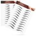 NUOBESTY Autocollants pour Sourcils 6D Effet Poil Poil tanches 6 Feuilles Noirs Faux Sourcils Temporaires R alistes pour Maquillage et Entretien Quotidien