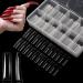 Yokilly Clear Coffin Nails Tips  550PCS Long C Curved Nail Tips for Acrylic Nails Professional  Half Cover Square Soft Gel Fake Nail Tips for Dip Powder Nail Salons and DIY Nail Art B-Clear Coffin Nail Tips