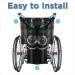 ZHEEYI Dual Oxygen Tank Holder for Wheelchairs | Adjustable Zippers & Mesh Pockets | Fits Most Oxygen Cylinders | Black - Buy Online on GoSupps.com