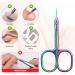 CGBE Professional Nail Smoke Scissors - Curved Tip Extra Sharp Stainless Steel for Cuticle Eyebrows & Eyelashes - Multicolored Design - Buy Online on GoSupps.com