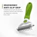 Undercoat Rake for Dogs & Cats - Double Sided Dematting Tool for Knot Removal - Deshedding Brush for Long-Haired Pets - Ebook Included - Buy Online on GoSupps.com