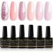 Shining She Gel Nail Polish Kit - 6 Light Pink Glitter Colors - Soak-Off UV/LED Gel Polish - 8ML Purple - Ideal for Nail Art Salon and Home DIY - Buy Online on GoSupps.com