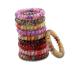 PSADKID Spiral Hair Ties Printed Coil Hair Ties Phone Cord Hair Ties Curly Hair Ties No Trace No Damage Hair Ties Ponytail Holders Women's and Girls' Hair Ties Hair Accessories (Pack of 10) (D-Feather Color)