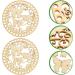 Favomoto 2Pcs Natural Wooden Butterfly Circle Crochet Basket Bottom - DIY Knitting Weaving Board for Bag Shaper - Buy Online on GoSupps.com