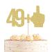 AHAORAY 49+1 Cake Topper - Gold Glitter 50th Birthday Party Cake Decoration Supplies Perfect for Fifty Birthday Party 50th Anniversary or 50 Fabulous